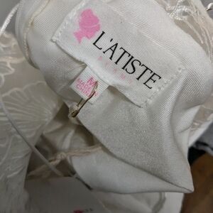 Off-white lace flower bodysuit dress